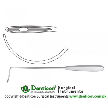 Deschamps Ligature Needle Blunt for Left Hand Stainless Steel, 28 cm - 11"